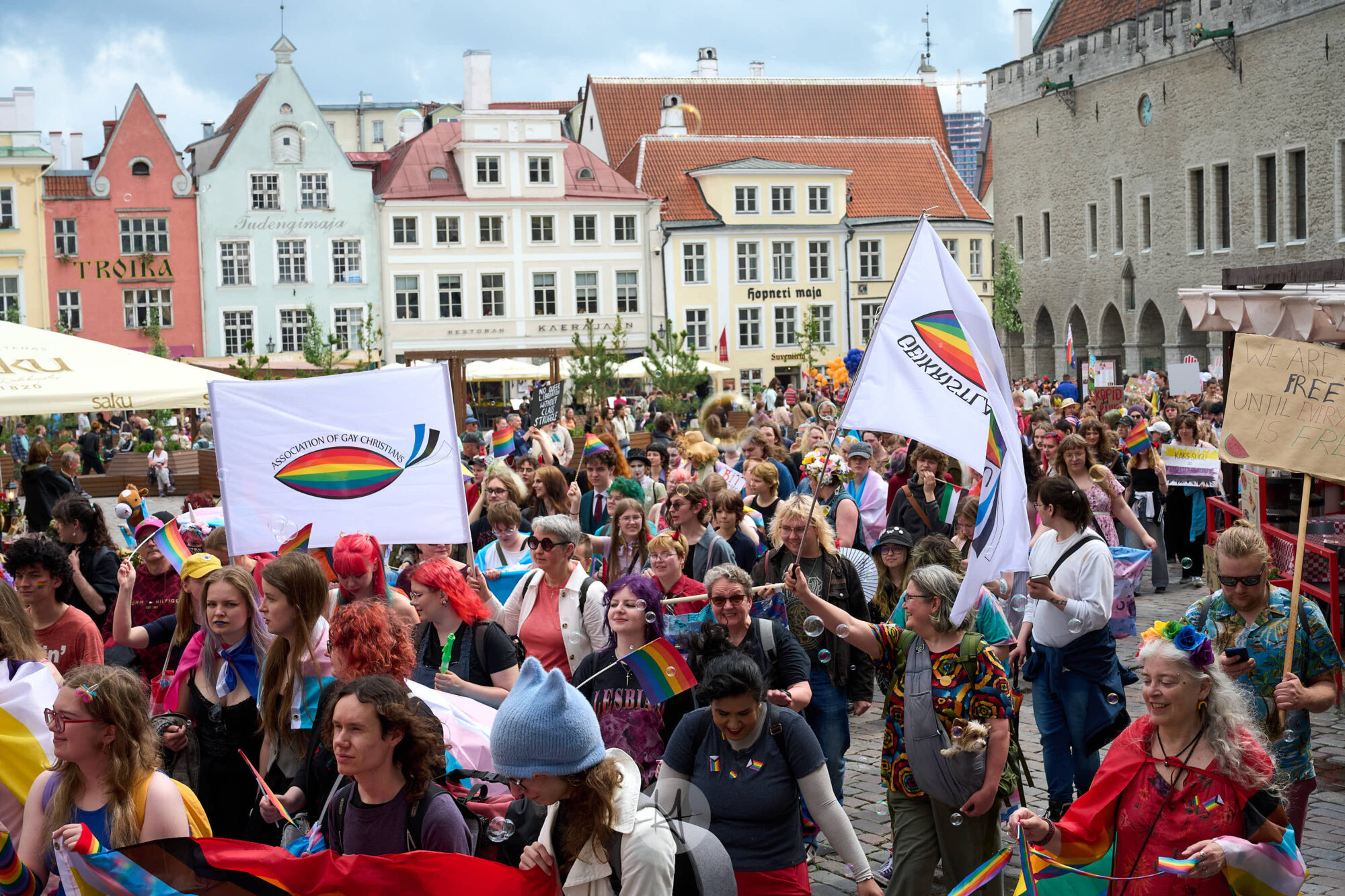 Photo of the Baltic Pride March in Tallinn 2026 at the main square old town