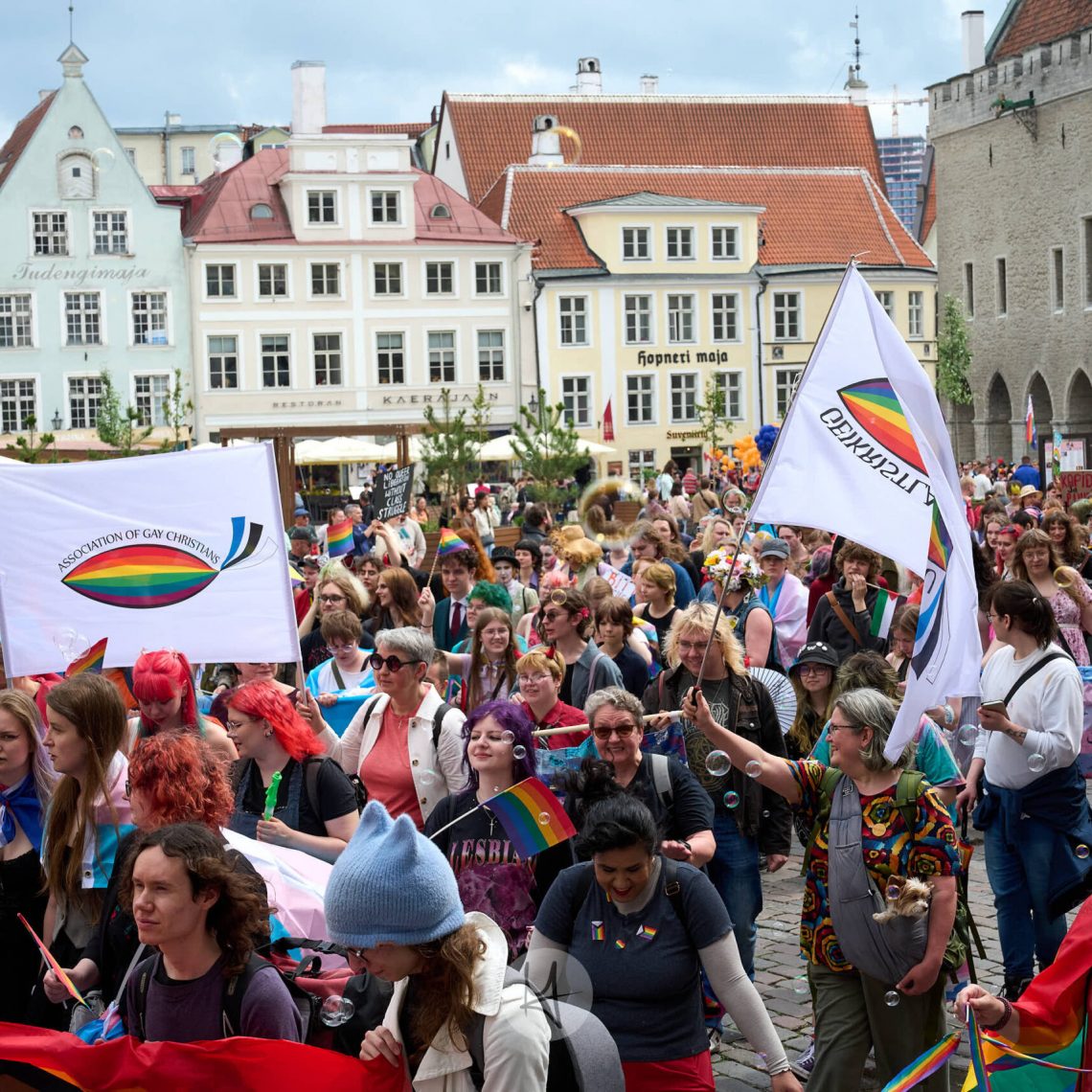 Photo of the Baltic Pride March in Tallinn 2026 at the main square old town