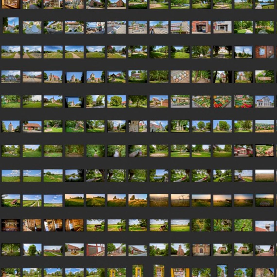 Ein Screenshot von einem Foto-Katalog mit sehr vielen, kleinen Thumbnails.