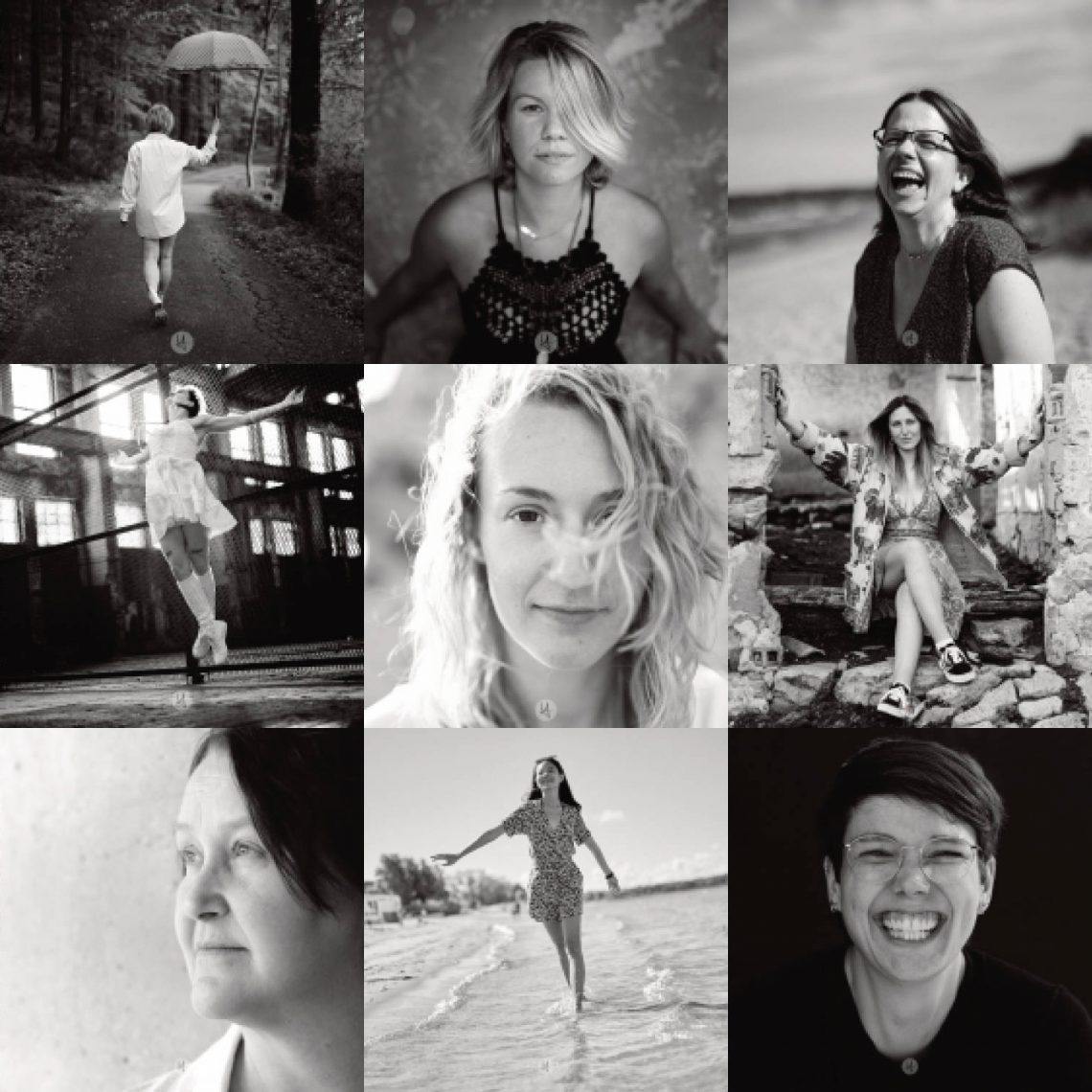 Eine Fotocollage aus den verschiedenen Serien meines Projects „Ungeschminkt“.